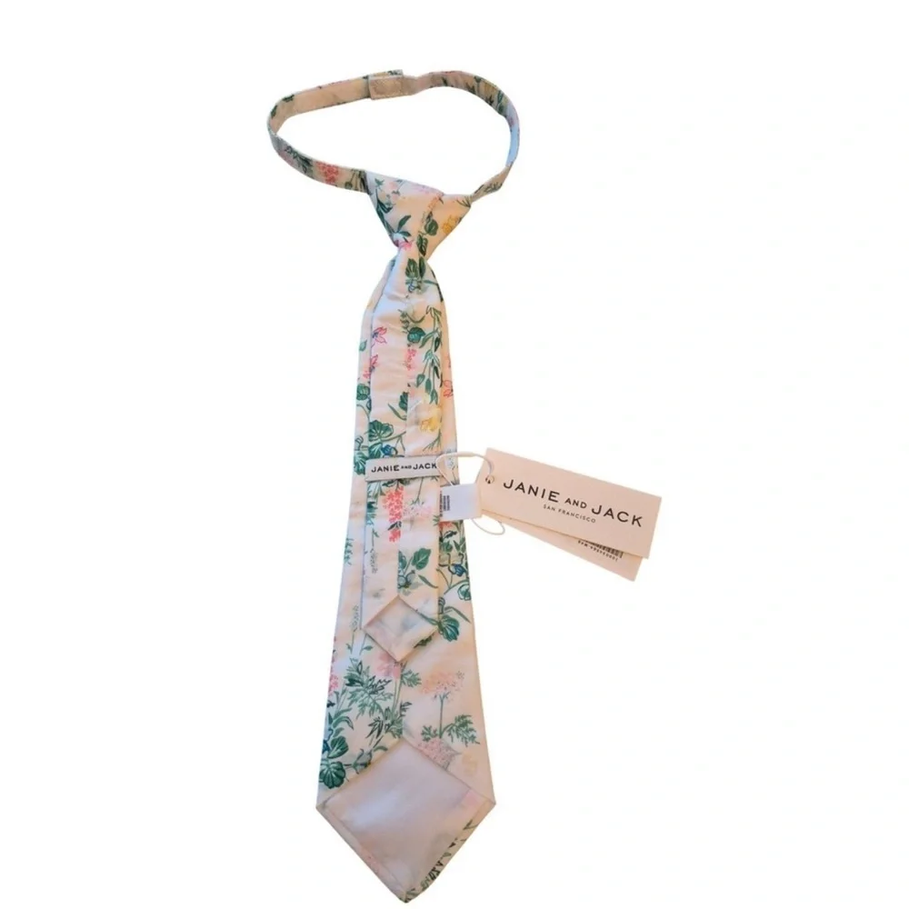 Janie and Jack Boys Floral Print Tie Necktie Adjustable